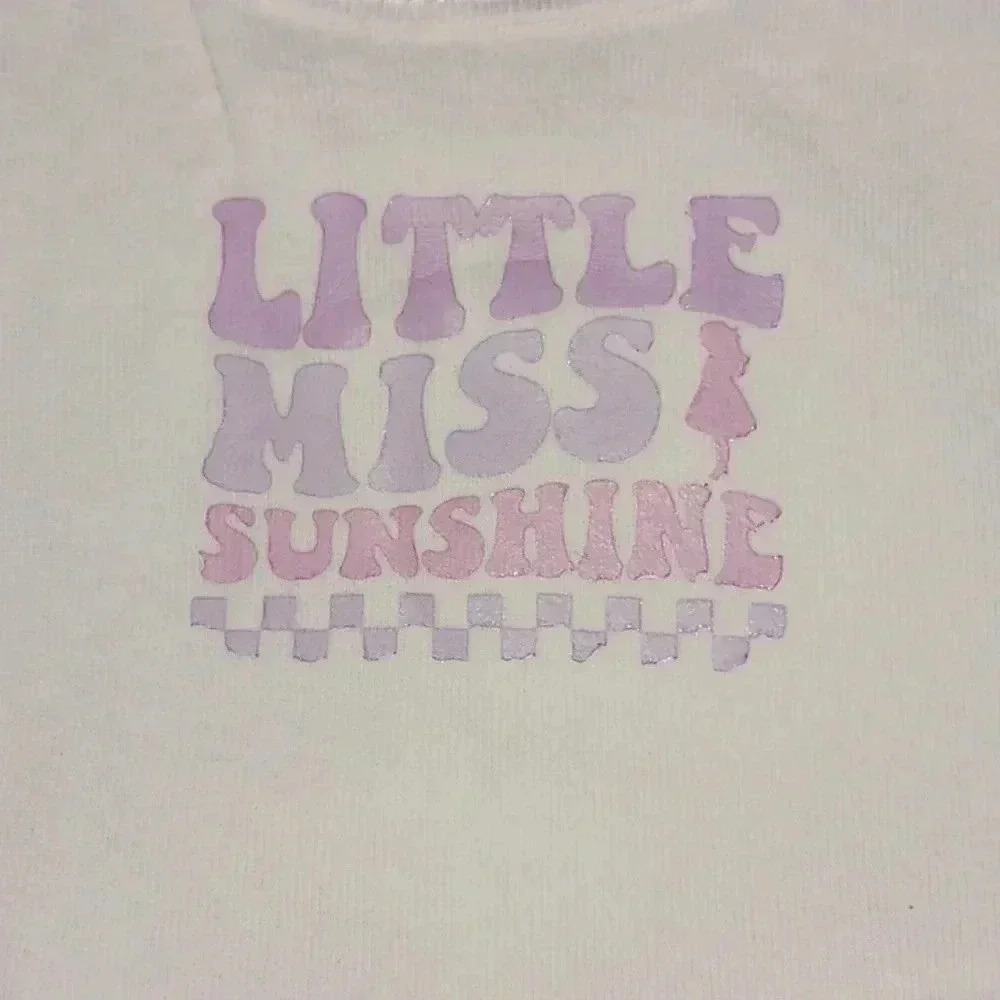 NWOT - Handmade White New Born Bodysuit - Little Miss Sunshine